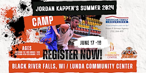 Imagem principal do evento Jordan Kappen BRF Summer Basketball Camp 2024: 4th - 8th Grade