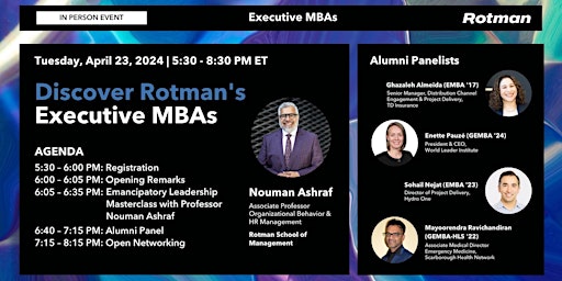 Primaire afbeelding van Discover Rotman's Executive MBAs