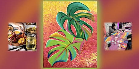 Paint and Drink at Aftermath Cidery: Monstera Leaves