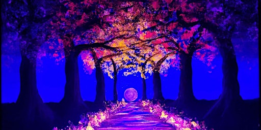 Immagine principale di Blacklight Blossoms Aglow  - Paint and Sip by Classpop!™ 