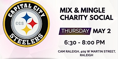 Imagem principal do evento Capital City Steelers: Mix & Mingle Charity Social