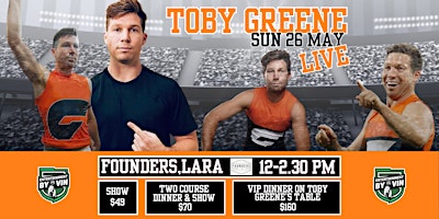 Immagine principale di Toby Greene LIVE at Founders Lara! 