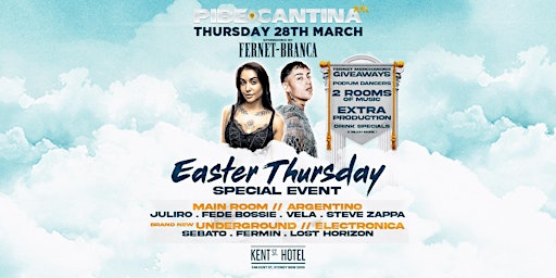 Imagen principal de Pibe Cantina x Fernet Branca - Easter Thursday | THU 28 MAR | Kent St Hotel