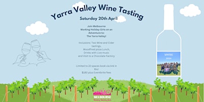 Yarra Valley Wine Tasting Tour | Melbourne Working Holiday Girls primary image