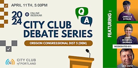 Oregon CD-5 Democratic Primary Debate