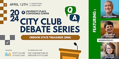 Imagen principal de Oregon State Treasurer Democratic Primary Debate