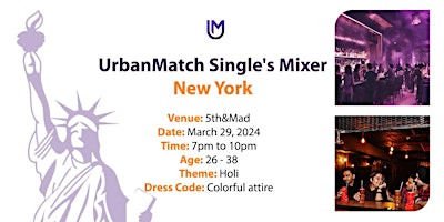 Primaire afbeelding van UrbanMatch Single's Mixer - New York