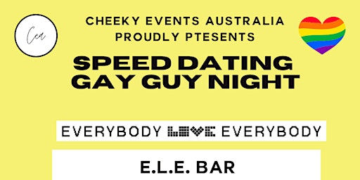 Burleigh Heads gay guy speed dating-for 25-44s by Cheeky Events Australia primary image