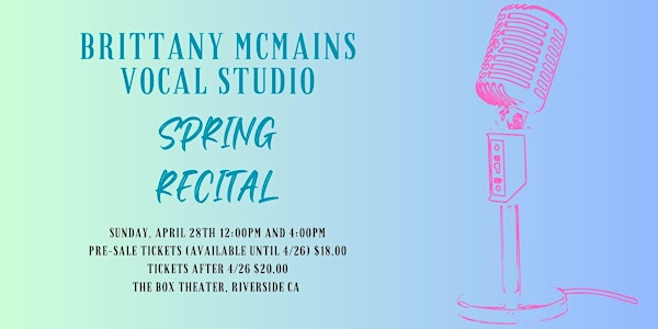 Brittany McMains Vocal Studio, 4:00 Show