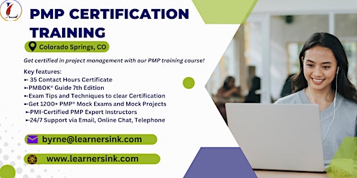 Primaire afbeelding van PMP Exam Prep Certification Training Courses in Colorado Spring, CO