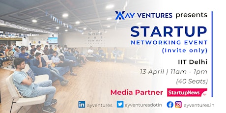 Startup Networking Event (Invite Only) by AY Ventures