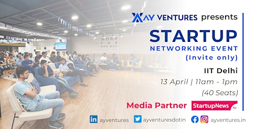 Imagem principal do evento Startup Networking Event (Invite Only) by AY Ventures