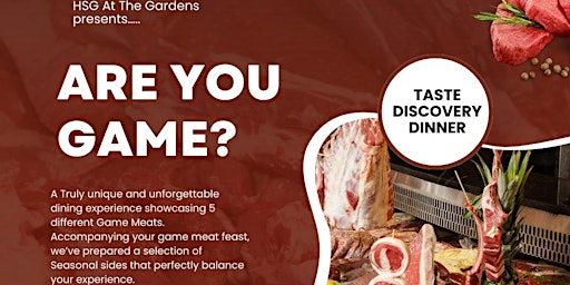 Primaire afbeelding van Taste Discovery Dinner- Are You Game?