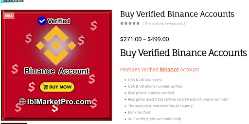 Hauptbild für Verified Binance Accounts for Sale Binance Verification