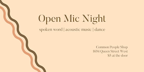 OPEN MIC - Spoken Word | Music | Dance @ Common People Shop primary image