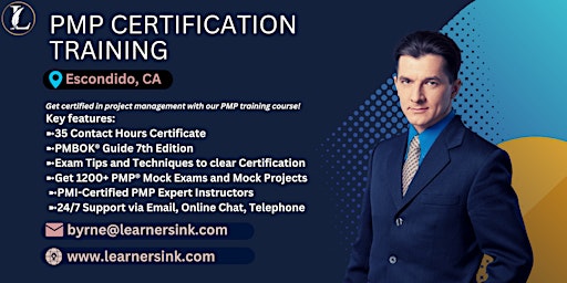 PMP Exam Prep Certification Training Courses in Escondido, CA primary image