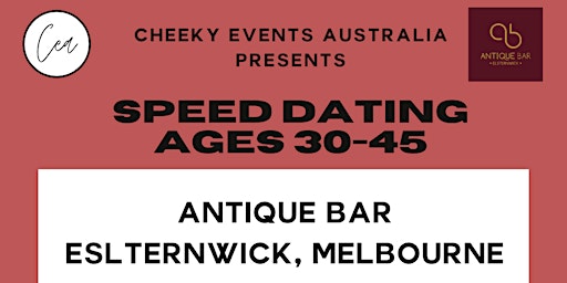 Primaire afbeelding van Melbourne speed dating for ages 30-45-Cheeky Events Australia