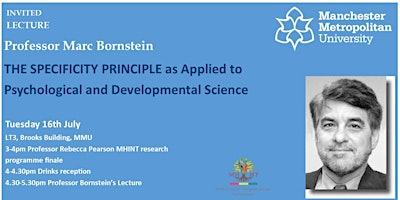 Hauptbild für THE SPECIFICITY PRINCIPLE applied to Psychological & Developmental Science