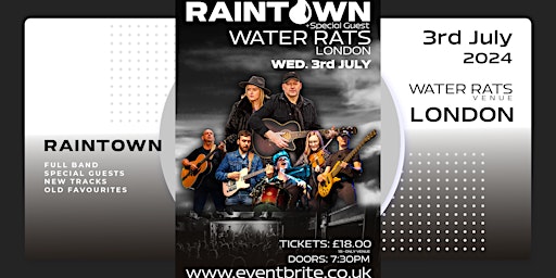Primaire afbeelding van RAINTOWN Live at 'The WATER RATS' (LONDON)