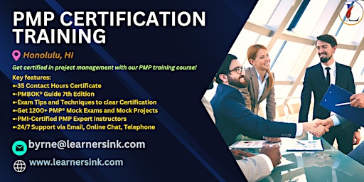 Primaire afbeelding van PMP Exam Prep Certification Training Courses in Honolulu, HI