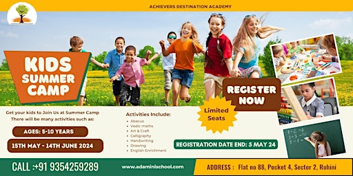 Summer Camp for Kids in Rohini Delhi 2024 primary image