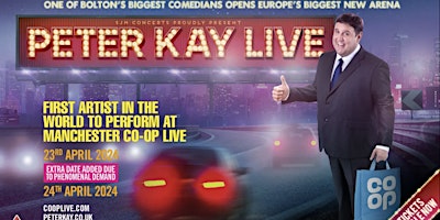 PETER KAY OPENING CO-OP LIVE 24th April - Manchester primary image