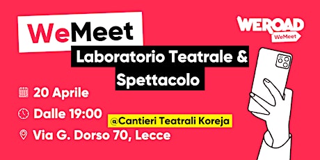 WeMeet | Laboratorio Teatrale & Spettacolo