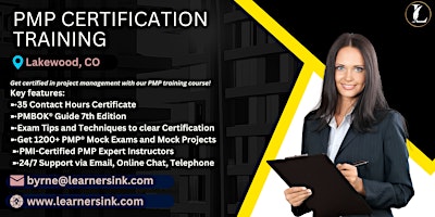Primaire afbeelding van PMP Exam Prep Certification Training Courses in Lakewood, CO