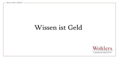 Image principale de Vortrag " Geld verstehen 2024 "