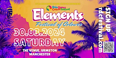 Rain Dance Colour Festival's - Elements | Holi Celebrations | Manchester primary image