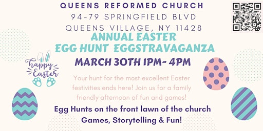 Imagem principal do evento Queens Reformed Church's Annual Easter Egg Hunt!