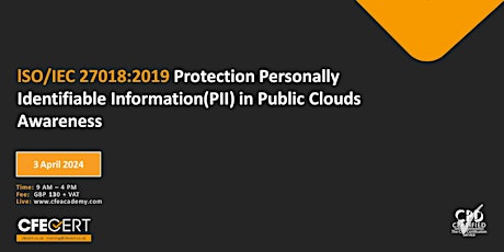 ISO/IEC 27018:2019 PII in Public Clouds Awareness - ₤130