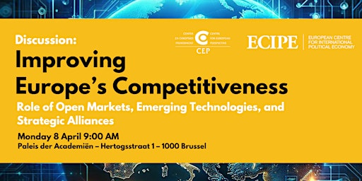Primaire afbeelding van Breakfast Discussion: Improving Europe’s Competitiveness