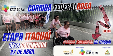 Imagem principal do evento Corrida Federal Rosa - Contra a Violência Doméstica Etapa Itaguaí