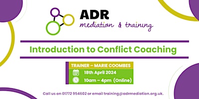 Hauptbild für Introduction to Conflict Coaching