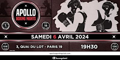 Primaire afbeelding van Apollo Boxing Nights 27/04/24 - Apollo 19