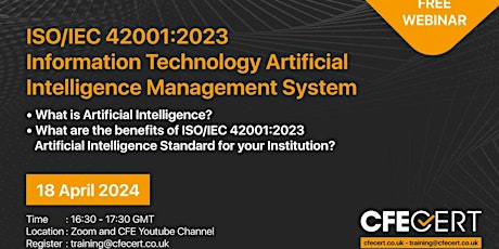 Webinar-ISOIEC 420012013 Information Technology Artificial Intelligence