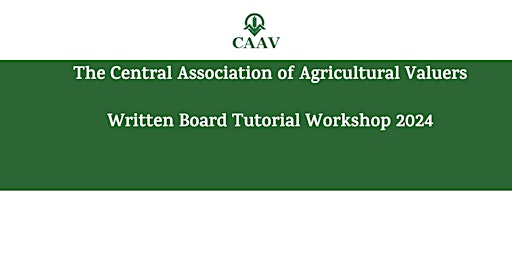CAAV Written Board Workshop Webinar 2024 primary image