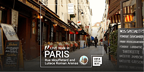 Live Walk in Paris - Rue Mouffetard and Lutece Roman Arenas