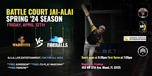 Imagen principal de Battle Court Jai-Alai: Warriors v. Fireballs!