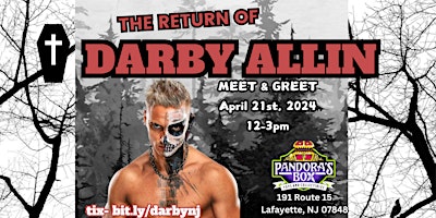 Imagem principal do evento Darby Allin Meet & Greet at Pandora's Box Toys & Collectibles