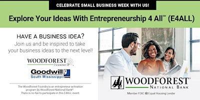 Imagem principal do evento Explore Your Ideas With Entrepreneurship 4 All (E4ALL) -Ocean Springs, MS