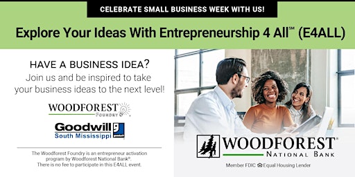 Explore Your Ideas With Entrepreneurship 4 All (E4ALL) -Ocean Springs, MS primary image