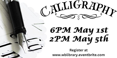 DIY Wednesday-Calligraphy( Adult Program)