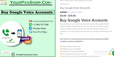 Hauptbild für Buy Google Voice Accounts Numbers