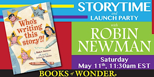 Immagine principale di Storytime Launch Party | Who's Writing This Story? by Robin Newman 