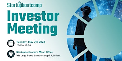 Primaire afbeelding van Startupbootcamp Investor Meeting