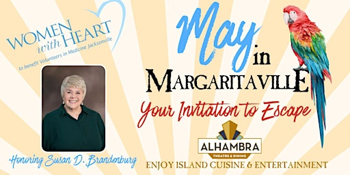 Primaire afbeelding van "May in Margaritaville."  Your invitation to escape.
