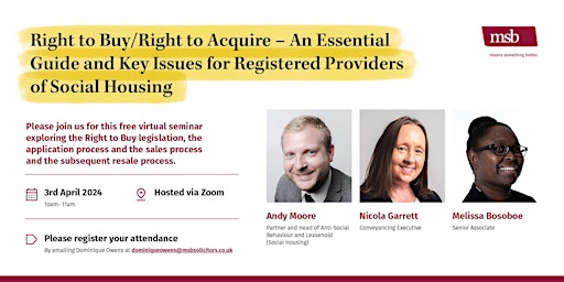 Hauptbild für Right to Buy/Right to Acquire – An Essential Guide for Registered Providers