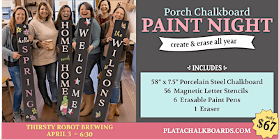 Imagen principal de Chalkboard Welcome Sign: Easy DIY Porch Signs with Magnetic Stencils